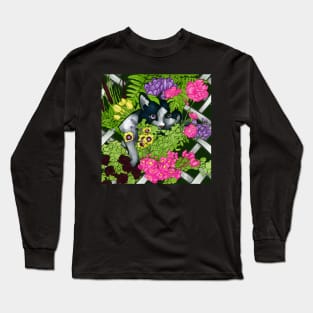 Peeking Kitty Long Sleeve T-Shirt